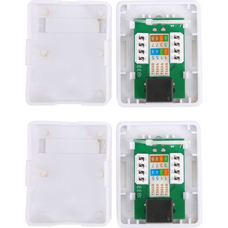 2 prises RJ45 à montage en surface, répartiteur réseau Cat6 à port unique, pour bureau (1/5)
