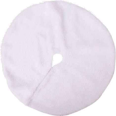 Tapis de sapin de Noël blanc pur à poils longs (78 cm) (1/5)