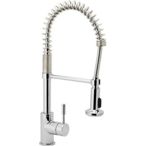 RAK RAKKIT012 Pull Out Kitchen Sink Mixer Tap Side Lever - Chrome (1/2)