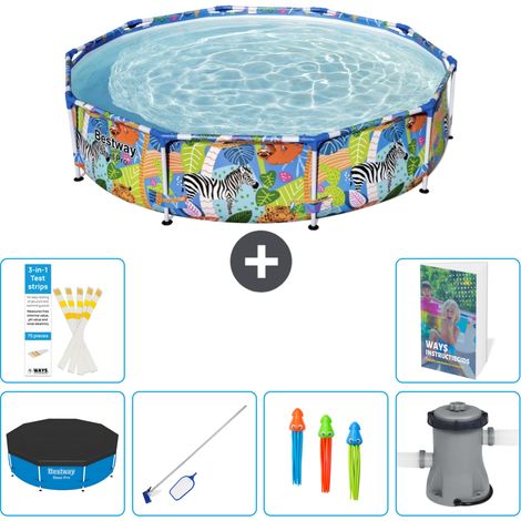 Bestway Piscina Bestway Steel Pro Rotonda - Giungla - 305x66 cm - 7-pezzi  S125 (1/5)