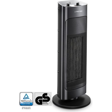 TROTEC Termoventilatore in ceramica TFC 20 E con 2 livelli di riscaldamento (1.000 W/2.000 W), oscillazione a 80° (1/5)