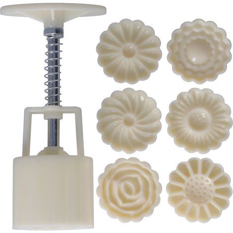 Moule à gâteau rond DIY 50g avec 6 motifs 3D (rose) pour pâtisserie maison (1/5)
