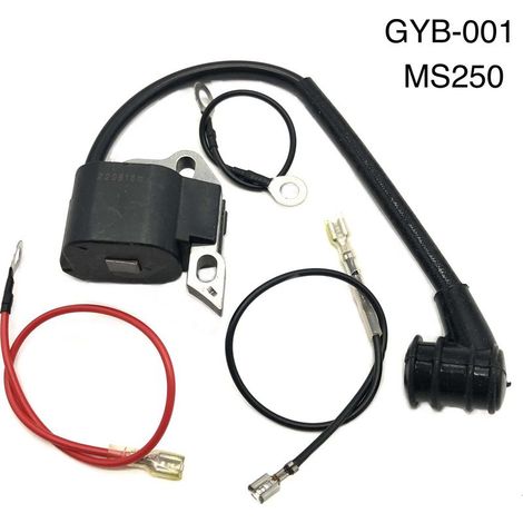 Bobine d'allumage GYB-001 pour tronçonneuses MS200, MS210, MS200T, MS230, MS250 et FR220 - Pièce de rechange d'origine