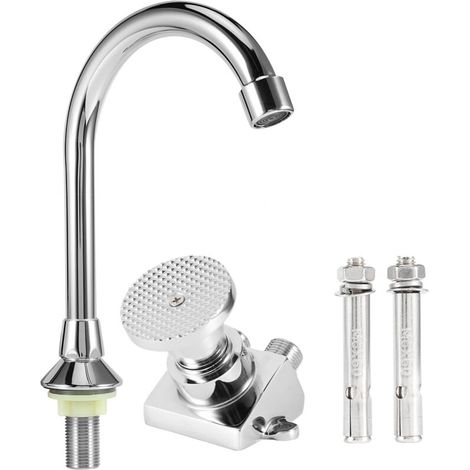 SJLERST Robinet lavabo pédale cuivre G1/2 hôpital laboratoire