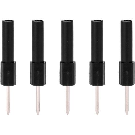 Lot de 5 pointes de test de diagnostic pour multimètre, aiguilles de perçage de fil, prise banane 4 mm, noir (1/5)