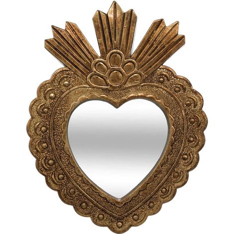 Miroir exvoto en forme de cœur (1/2)