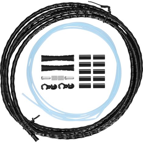 Convient pour les kits de gaines de câbles de freins de VTT de 1,8 m, gaine de câble de dérailleur en alliage d'aluminium, noir. (1/5)