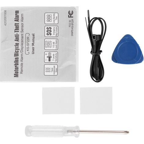 Alarme antivol sans fil 113 dB pour moto et vélo avec télécommande (télécommande et alarme livrées avec piles) (1/5)