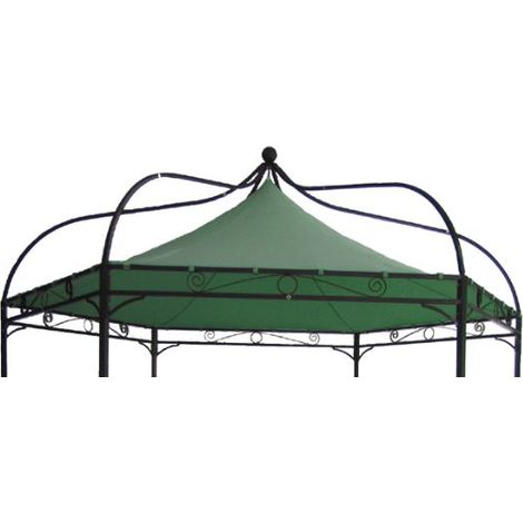 Ersatzdach für Pavillon MODENA, Polyester PVC-beschichtet grün (1/3)