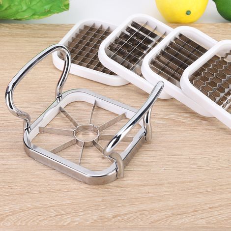 Coupe-pommes de terre, hachoir et ustensile de cuisine 5 en 1 en acier inoxydable pour fruits et légumes (1/5)
