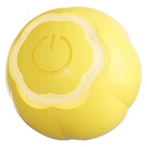 Balle interactive intelligente pour chat, résistante aux morsures, soulage l'ennui, mouvement automatique, jaune (1/4)