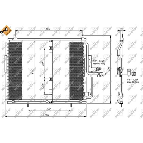 Condenseur, climatisation NRF 35244 MERCEDES-BENZ 1248301670 A1248301670