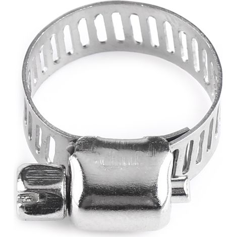 Satz Edelstahl-Schlauchschellen mit Bandschraube für Wasserleitungen (16 mm-25 mm) (1/2)