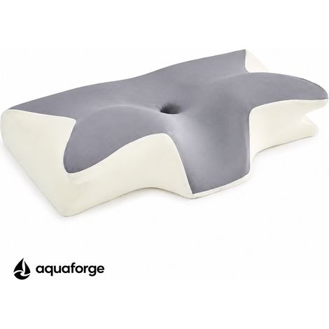 Almofada Cervical Ergonómica Fibra de Poliéster Capa Removível 60 x 30 x 12 cm (1/5)