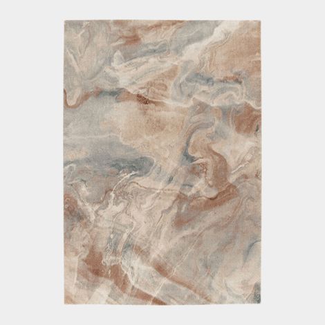 Tapis Illusion - Motif aquarelle & tons naturels - 160 x 230 cm