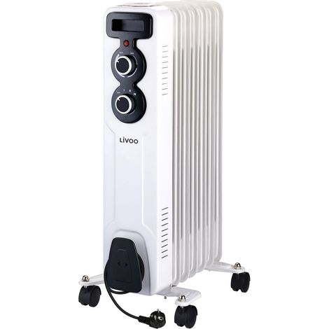 Radiateur bain d'huile 1500w blanc - Livoo - DOM540 (1/2)
