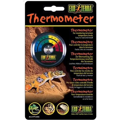 Termometro analogico exo-terra analog thermometer doppia scala display chiaro (1/3)