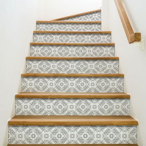 Adhésif autocollant 3 pièces Aurélia noir, motif floral baroque, 19,5 x 100 cm - Décorez votre intérieur avec style (1/2)