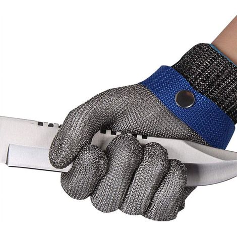 Gants Anti-Coupure - Acier Inoxydable 316L et Fibres Polyéthylène Haute Résistance - Niveau de Protection 5 - Cuisine Jardin Bricolage - 1 Pièce (1/5)