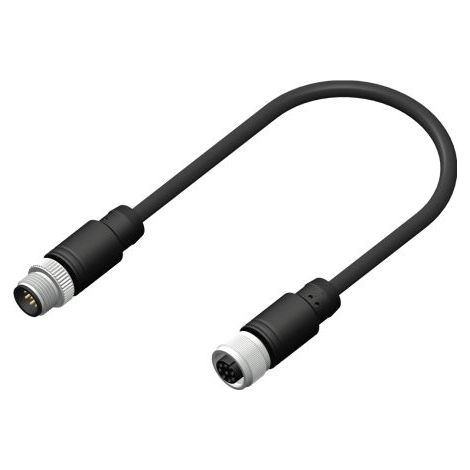 Câble d'actionneur RS PRO 8 conducteurs , M12 Femelle vers M12 Mâle, 5m ( Prix pour 1 )