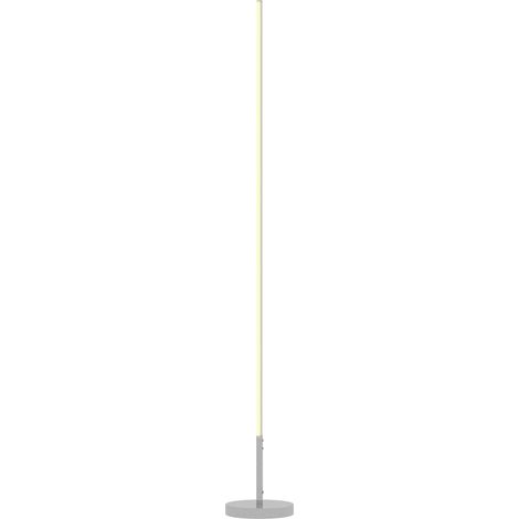 HOMCOM Lampada da Terra LED Regolabile con Telecomando Alta 150cm Argento