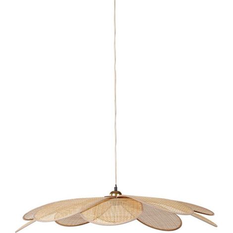 Suspension bambou Grande Margaux 90 cm – Abat-jour en cannage naturel – Douille E27 – Longueur cordon 115 cm – Puissance max 40W – Ostaria (1/6)