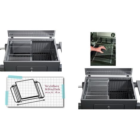 Grille de gril principale Tepro 8570 pour 28x39-50cm avec système de grille à insertion centrale