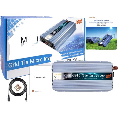 Microinverter solare, conversione ad alta efficienza, compatibilità versatile, 1000W - Blu, 230V (190-260V CA), 36V (20-50V CC) (1/2)