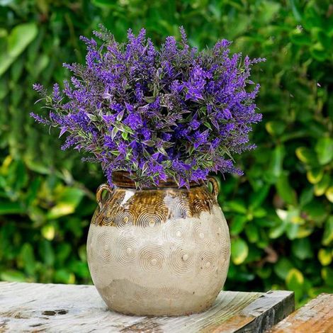 12 Buissons de Lavande Fleurs Artificielles pour Pntes Résistantes à UV pour Arrangement Floral,Centre de Table,Violet (1/5)