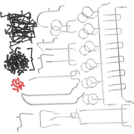 Crochet métallique Unomor pour panneaux perforés support (1/5)