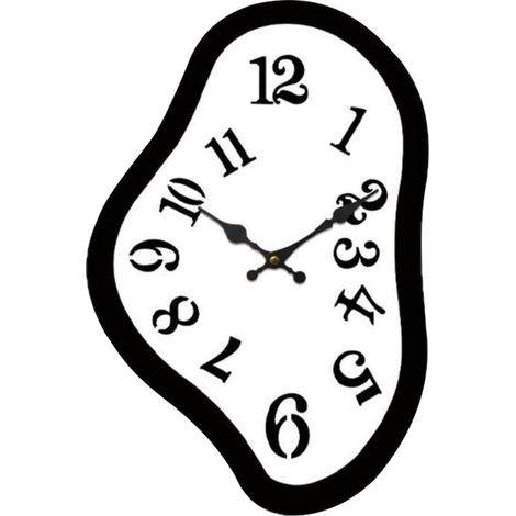 Horloge Murale fondante, Horloge Suspendue au Design surréaliste, silencieuse, sans tict-AC pour la Maison, la Cuisine, Le Bureau, la Table d'étagère (1/5)