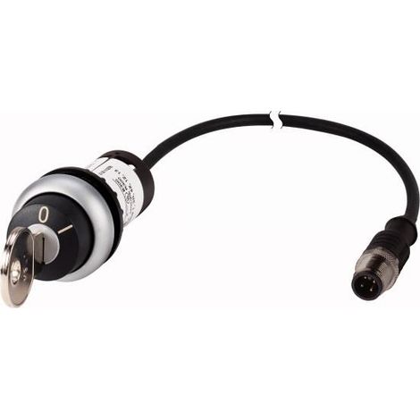 Boutons à clé RMQ Compact à rappel 2 positions MS1 1o/0f M12A-male câble noir 0 2 m. EATON C22-WS-MS1-K10-P1