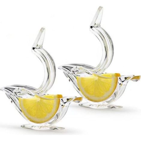 Presse à Main Citron Individuel Design Deluxe, Presse-Agrumes Manuel en Acrylique Vaisselle de Service Transparente(2PCS Transparent) (1/5)
