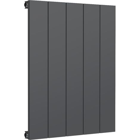Reina Casina Single Horizontal Aluminium Radiator 600mm H x 470mm W Anthracite (1/2)