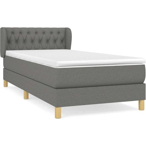 Maison Exclusive - Boxspringbett mit Matratze Dunkelgrau 100x200 (1/5)