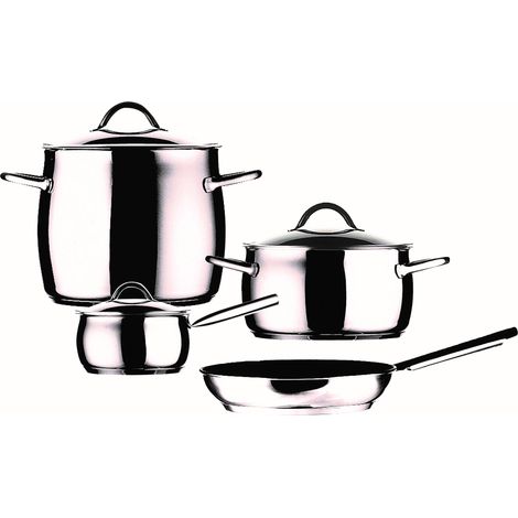 MEPRA Batteria 195 Kitchen, 7 Pezzi, Acciaio Inossidabile 18/10