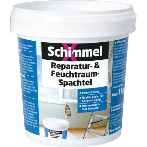 Schimmel X Reparatur- und Feuchtraumspachtel 1 kg Anti-Schimmel & Nikotinsperre (1/2)