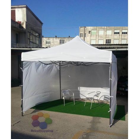 Gazebo Apertura Rapida 3x3 Bianco Verde Mercatini Fiere Con Teli Impermeabile - Colore: Verde (1/5)
