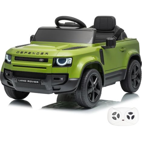Land Rover Defender 90 Coche Eléctrico para Niños 12V 1 a 5 años - Vehículo a Batería con Mando a Distancia, Ruedas de EVA & Cinturón de Seguridad de 3 puntos - Vehículo para Niños con Reproductor de (1/5)