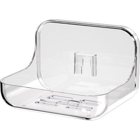 Porte-savon transparent, 129,68,1 cm, étagère de salle de bain, sans perçage, pour porte-savon de coiffeuse. (1/5)