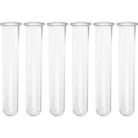 Lot de 6 Tubes à Essai en Verre 2,5 X 3 X 15 CM pour Propagation de Plantes, Vase Hydroponique, Décoration Intérieure Maison Bureau, Vase Soliflore Vintage (1/5)