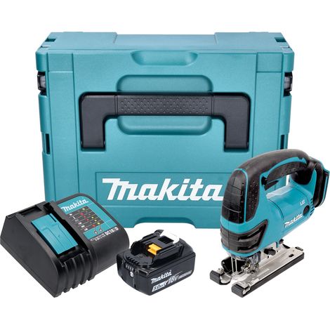 Sierra de calar a batería Makita DJV 180 ST1XJ 18 V 135 mm + 1 batería 5,0 Ah + cargador + Makpac (1/5)