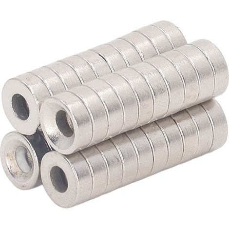 40 Stück Hochleistungs-Rundmagnete aus Neodym mit M3-Loch, starke Neodym-Magnete für Kühlschränke (1/5)