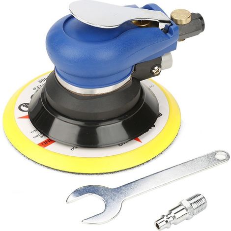 Ponceuse orbitale pneumatique 15 cm – Vitesse 10 000 tr/min – Excentricité 3/16 pouces – Pour polissage acier, bois et pierre (1/5)