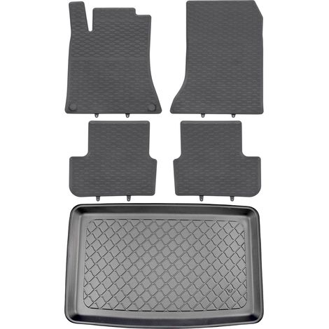 Juego de alfombrillas de goma para coche y alfombrilla para maletero para Mercedes Clase B W246 Hatchback (10/2011-12/2018).