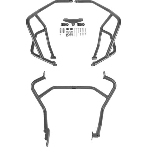 Crash Bars Set, Motorstoßstangen-Schutz, Rahmen-Schutz, 1 Set Schwarz (1/2)