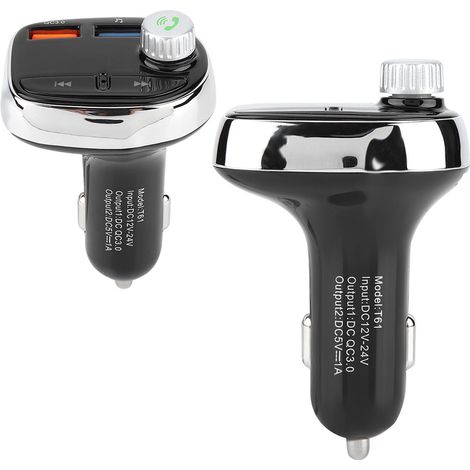 Kit Bluetooth Mains-Libres Voiture MP3 Adaptateur FM Chargeur USB Double Port (1/5)