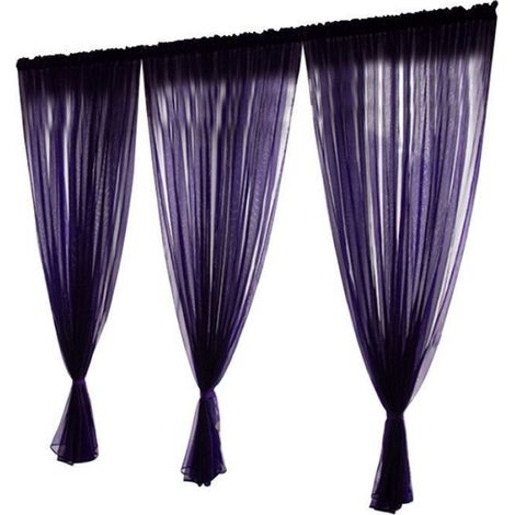 Rideau fenêtre - Tulle - Violet - 1x2m - Transparent - Moderne (1/5)