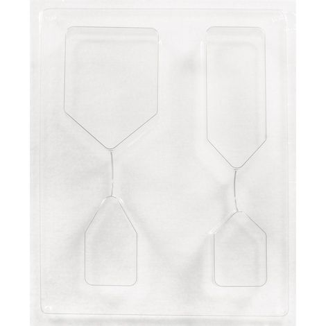 4 maisons moule en plastique design maison idéal pour couler le béton créatif à modeler, le savon créatif, la cire pour bougie 5,5-10,5 cm, 3 cm de profondeur chacun transparent (1/3)