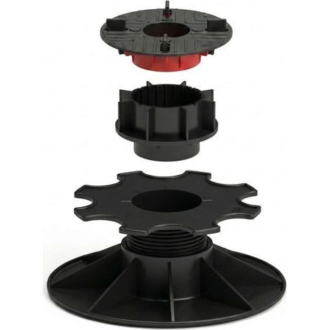 Plot de terrasse dalle - 130-160 mm - sans gomme acoustique - SOLIDOR (1/5)